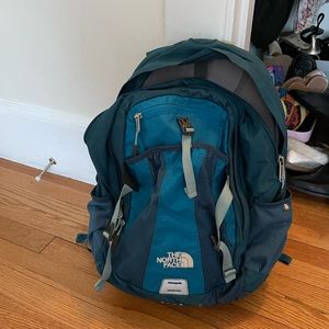 Turquoise north face backpack
